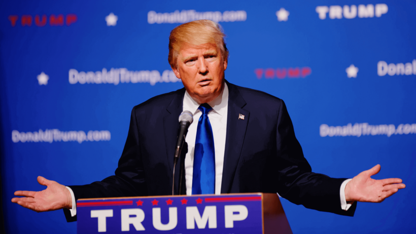 Donald Trump shrugging