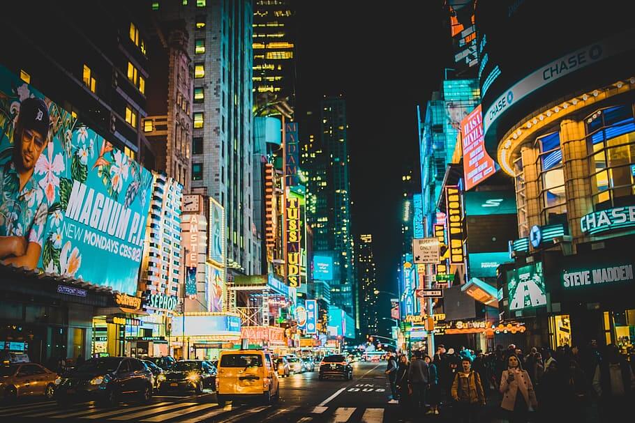 Broadway and Times Square area in New York City.