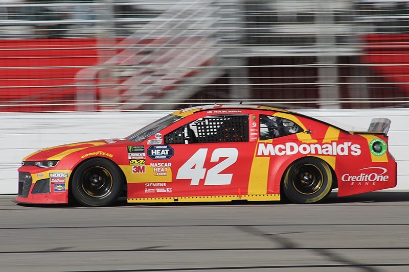 Kyle Larson in the No. 42 car.