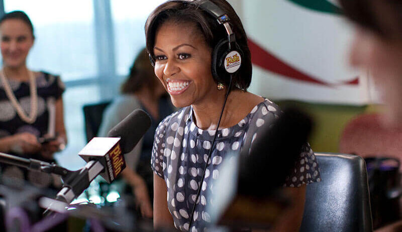 Michelle Obama doing radio interview