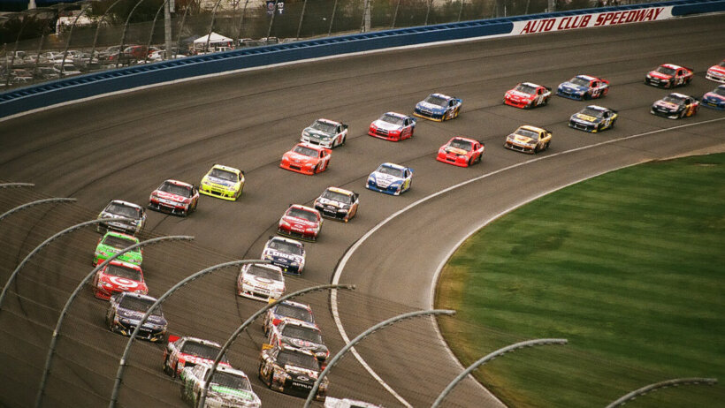 A turn on Auto Club Speedway