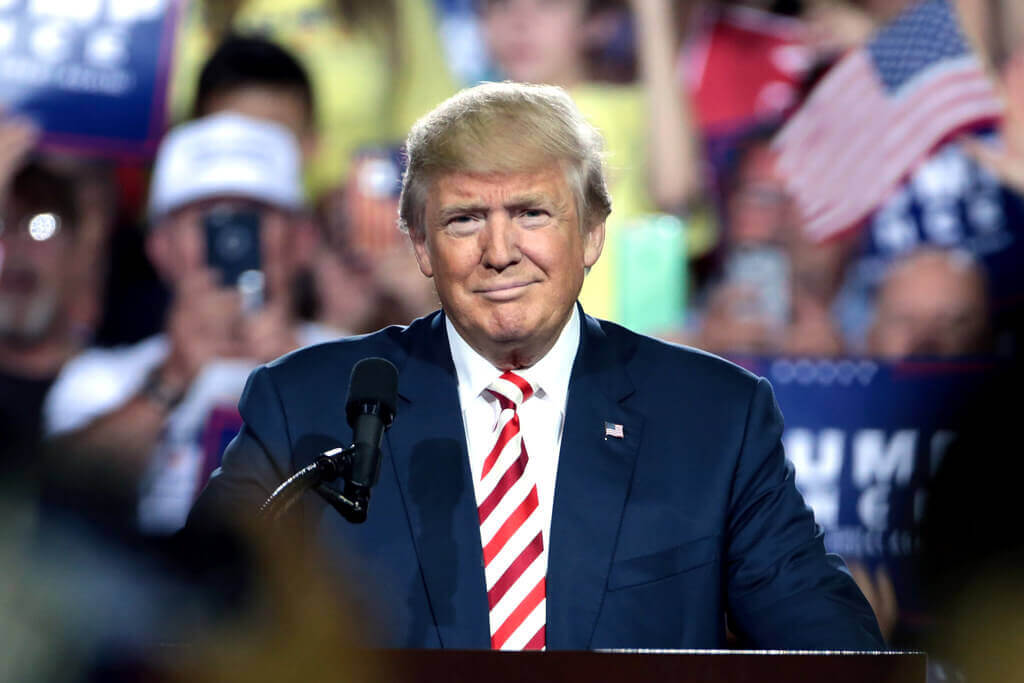 Donald Trump at podium