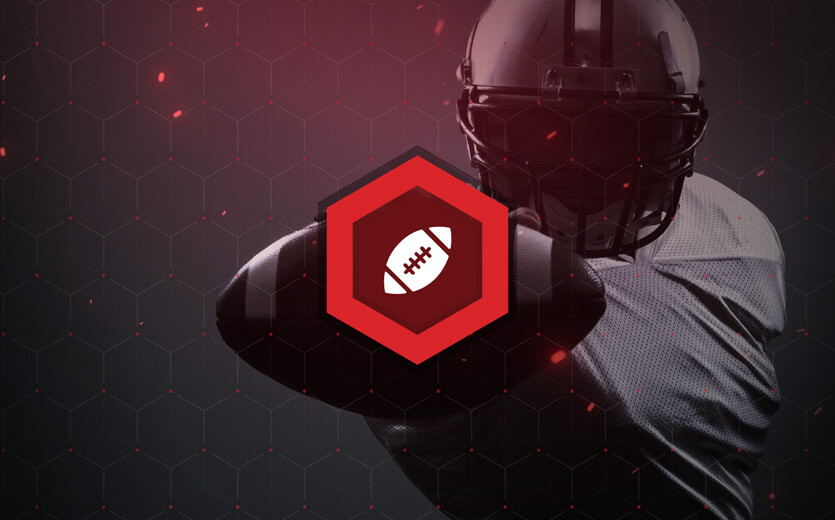 NFL football betting icon on football image