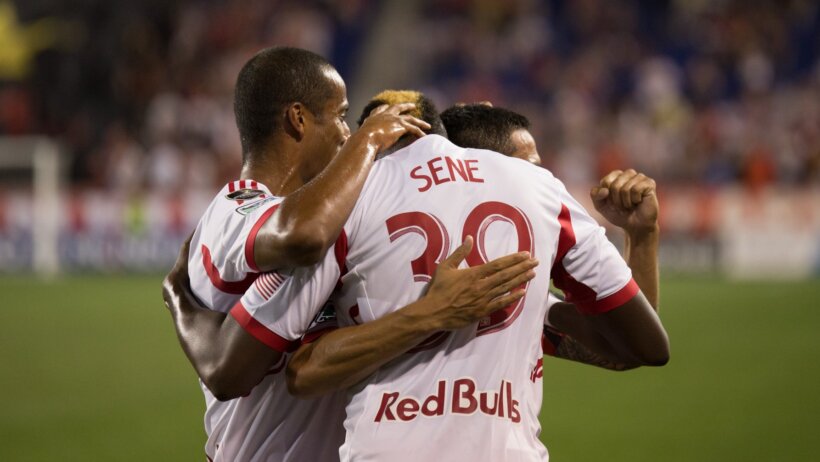 Red Bulls celebrate a goal