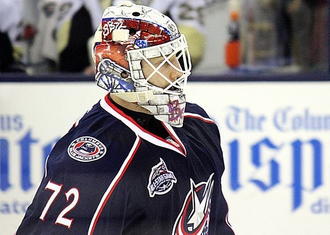 Blue Jackets goalie Sergei Bobrovsky